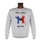 Herren Sweatshirt - Fier d'être Gaulois - gallische Hahn, Ash Heater