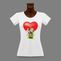 Women's slinky T-Shirt - Cow in Love