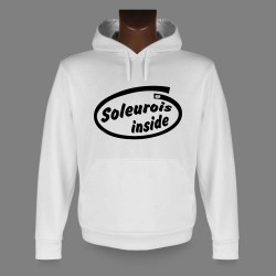 Sweatshirt blanc à capuche - Soleurois inside