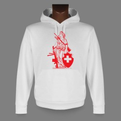 Hooded Funny Sweat - New Lady Helvetia - RED Edition