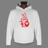 Sweat bianco a cappuccio - New Signora Helvetia - RED Edition