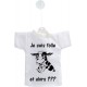 Mini T-shirt -  Je suis folle, et alors ??? - pour votre voiture