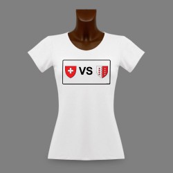 T-Shirt valaisan slim dame - plaques minéralogiques VS