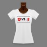 Damen Slim T-shirt - Walliser Nummerschild VS
