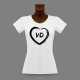 Frauen Waadt Slim T-shirt - VD Herz