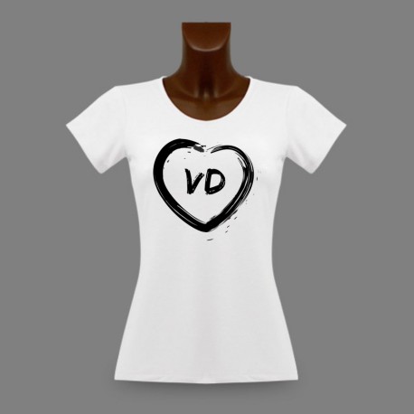 Women's slinky Vaud T-Shirt -  VD Heart