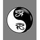 Sticker - Yin-Yang - Tribal Horus Eye, for car, notebook or smartphone