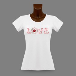 Women's slinky T-Shirt - Love Swiss Edelweiss