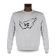 Men's Sweatshirt -  Valais brush borders and VS letters, Ash Heater