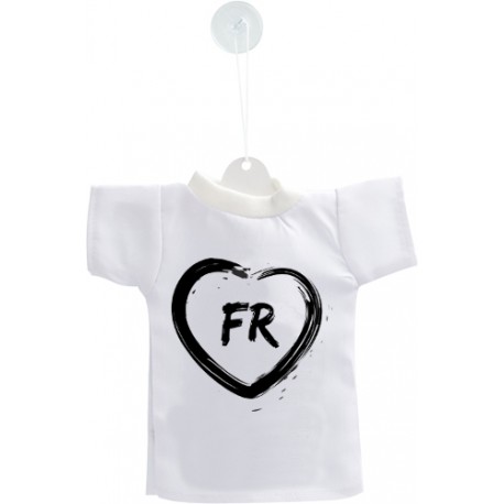 Mini T-Shirt Fribourgeois - Coeur FR- pour votre voiture