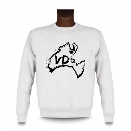 Herren Sweatshirt - Waadt Bürsten Grenzen, White
