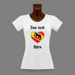 Frauen Slim T-shirt -   Das isch Bärn - Berner Herz