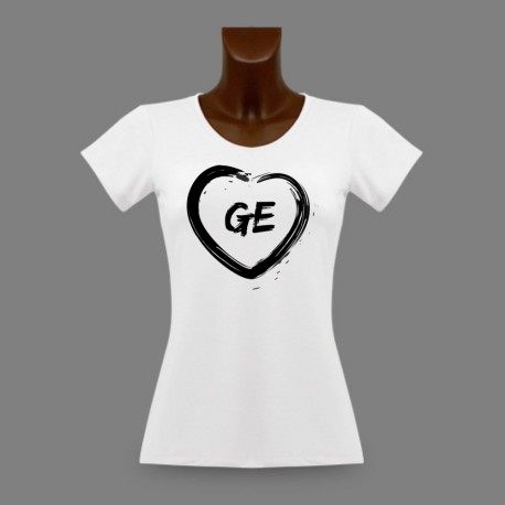 T-Shirt Genevois slim dame - Coeur GE