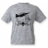 Kampfflugzeug Kinder T-shirt - Swiss F-5 Tiger, Ash Heater
