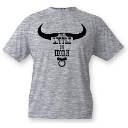 Kids Funny T-shirt - Little Bighorn, Ash Heater