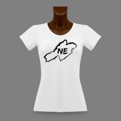 Donna slim T-shirt - Neuchâtel confini e lettere NE