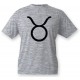 Women's or Men's astrological sign T-shirt - Taurus, Ash Heater