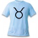 Women's or Men's astrological sign T-shirt - Taurus, Blizzard Blue