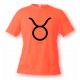 Donna o Uomo Segno Zodiacale T-shirt - Taurus, Safety Orange