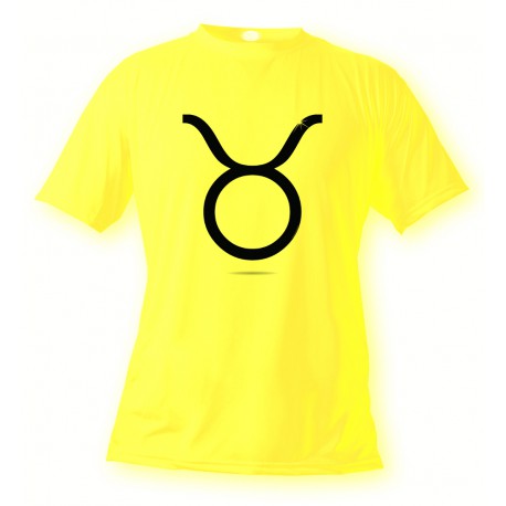 T-Shirt - Sternbild Stier - für Herren oder Frauen, Safety Yellow