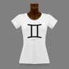 T-Shirt dame slim - signe astrologique du Gémeaux