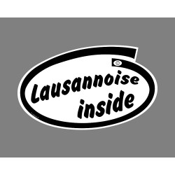 Sticker humoristique - Lausannoise inside - pour voiture