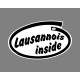 Sticker humoristique - Lausannois inside - pour voiture