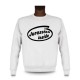 Herren Funny Sweatshirt - Jurassien inside, White