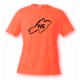 T-Shirt - Frontières Neuchâteloises au pinceau - pour femme ou homme, Safety Orange