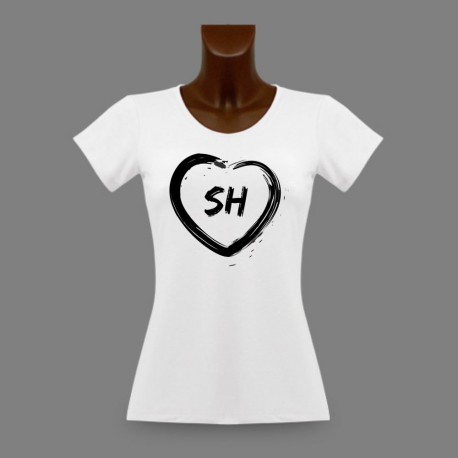 T-Shirt Schaffhousois slim dame - Coeur SH