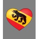 Adesivo - Cuore bernese, per automobile, notebook, smartphone