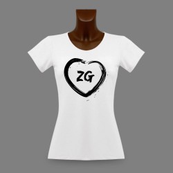 Frauen Zuger Slim T-shirt - ZG Herz