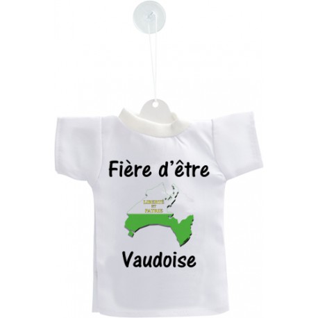Mini T-shirt - Fière d'être Vaudoise, Frontières 3D - pour votre voiture
