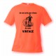Men's Funny T-Shirt - Vintage Bicycle, Safety Orange