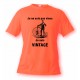 Uomo Funny T-Shirt - Vintage Bicycle, Safety Orange