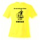 Men's Funny T-Shirt - Vintage Bicycle, Safety Yellow