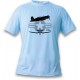 T-Shirt aviation -  F4U-1 Corsairr - pour femme ou homme, Blizzard Blue