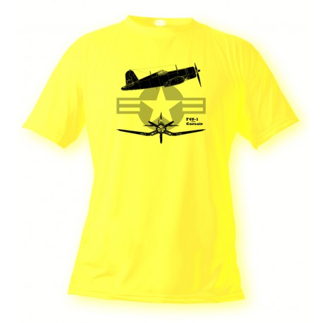 Donna o Uomo T-shirt - aereo da caccia - F4U-1 Corsair, Safety Yellow