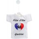 Mini T-Shirt - Fière d'être Gauloise - Herz - Autodekoration