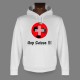 Sweat bianco a cappuccio Calcio - Hop Suisse