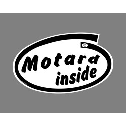 Motard inside ★ Motard à l'intérieur ★ Sticker Autocollant humoristique idéal pour être collé à l'arrière de votre voiture