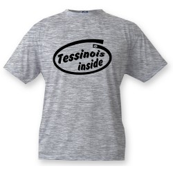 Men's Funny T-Shirt - Tessinois Inside, Ash Heater