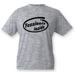 Uomo Funny T-Shirt - Tessinois Inside, Ash Heater