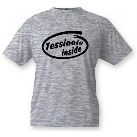 Uomo Funny T-Shirt - Tessinois Inside, Ash Heater