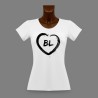 T-Shirt slim dame Bâle Campagne - Coeur BL