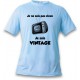 Men's Funny T-Shirt - Vintage Television, Blizzard Blue