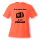 Herren Humoristisch T-Shirt - Vintage Fernsehen, Safety Orange