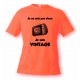 T-Shirt humoristique homme - Vintage Télévision, Safety Orange