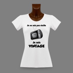 Donna slim T-shirt - Vintage Televisione