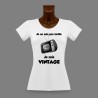 T-Shirt slim dame humoristique - Vintage Télévision